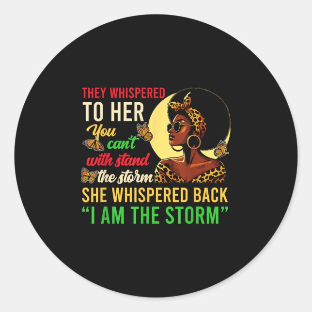 Adesivo Eu Sou A Tempestade "Black Pride Women Gi" (Frente)