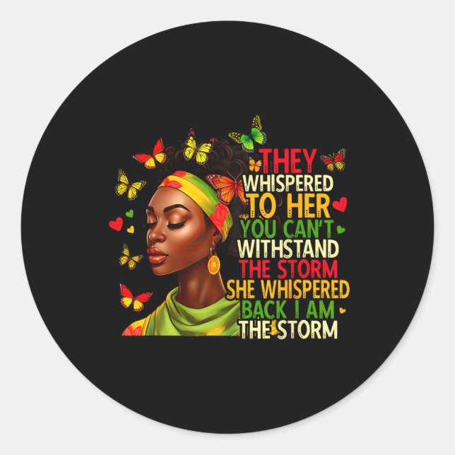 Adesivo Eu Sou A Tempestade Mulheres Negras Mês Da Históri (Frente)