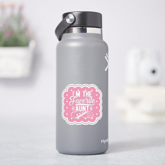 Adesivo Eu sou a tia favorita (HidroFlask)