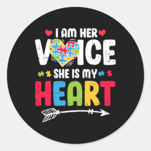 Adesivo Eu Sou A Voz Dela. Ela É Minha Quebra-cabeça Coraç