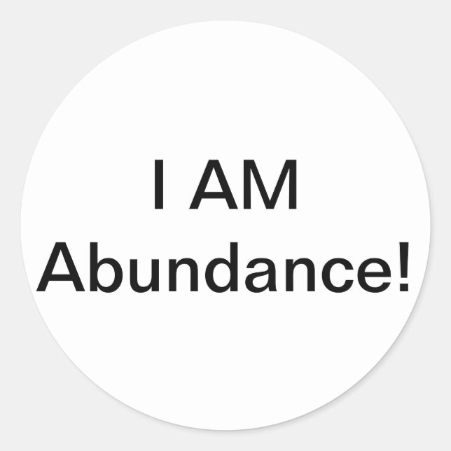 Adesivo Eu Sou Abundance! (Frente)