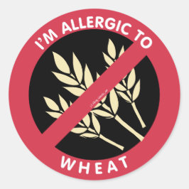 Adesivo Eu sou alérgico a Wheat Kids Allergy Symbol