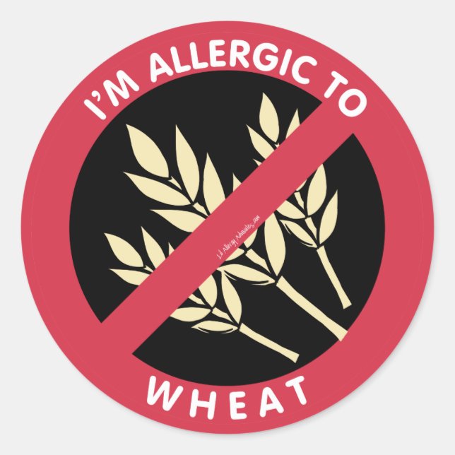 Adesivo Eu sou alérgico a Wheat Kids Allergy Symbol (Frente)