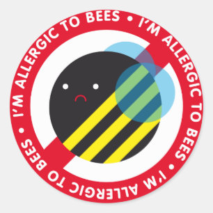 Adesivo Eu sou alérgico às abelhas!