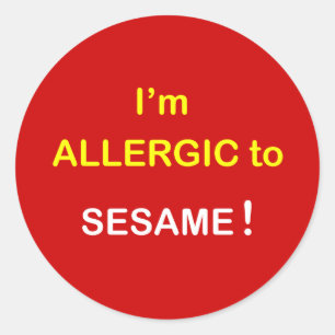 Adesivo Eu sou alérgico - SESAME.