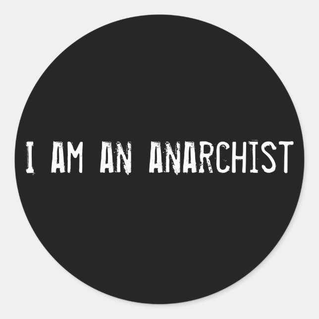 Adesivo Eu sou anarquista (Frente)