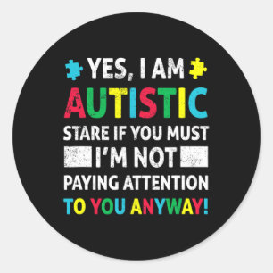 Adesivo Eu Sou Autista Diversão Autismo Consciência Aceita