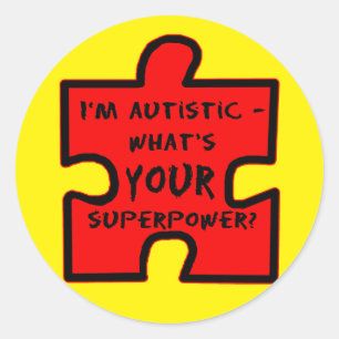 Adesivo Eu sou Autista - Qual é o SEU Superpoder?