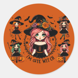 Adesivo Eu sou bonitinho de bruxa