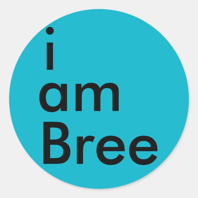 Adesivo eu sou Bree Sticker (Azul) (Frente)