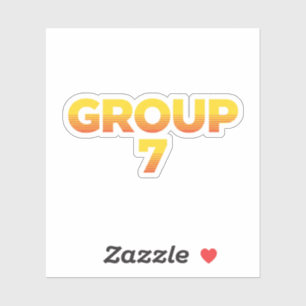 Adesivo Eu sou Camisa do Grupo 7 Divertido Grupo 7 , grupo