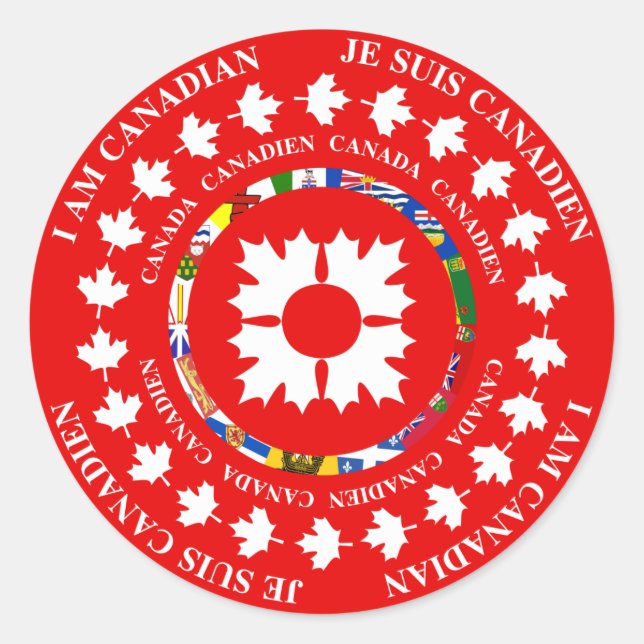 ADESIVO EU SOU CANADENSE - JE SUIS CANADIEN 2 STICKER (Frente)