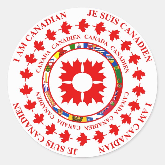 ADESIVO EU SOU CANADENSE - JE SUIS CANADIEN STICKER (Frente)