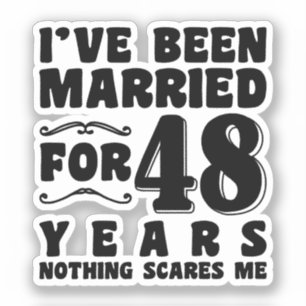 Adesivo Eu Sou Casado Há 48 Anos Casamento Romântico