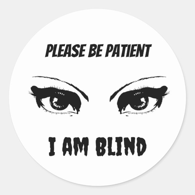 Adesivo Eu sou Cego (Frente)