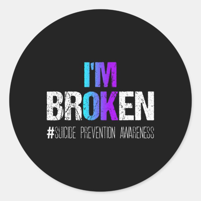 Adesivo Eu sou Chá e Fita Púrpura Suicida Preventi (Frente)