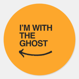 Adesivo Eu sou COM O FANTASMA - o Dia das Bruxas - .png