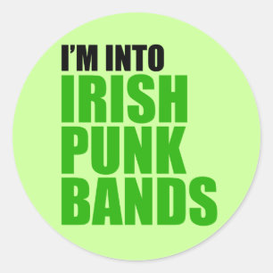 Adesivo Eu sou em bandas irlandesas do punk