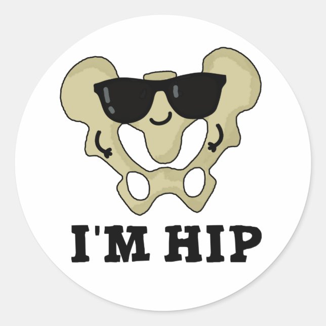 Adesivo Eu sou Hip Funny Anatomy Hipbone Pun (Frente)