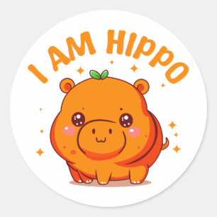 Adesivo Eu sou Hippo - Engraçado Hippo