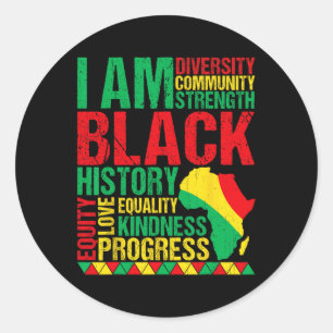 Adesivo Eu Sou História Negra História Negra Africana-Amer