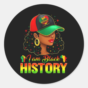 Adesivo Eu Sou História Negra Mulheres Afro-Americanas Gar