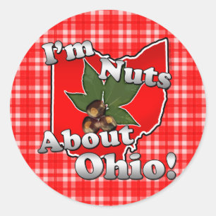 Adesivo Eu sou loucos sobre Ohio, porca engraçada do