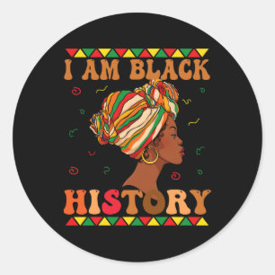 Adesivo Eu Sou Mês da História Negra Afro-Americano Para M