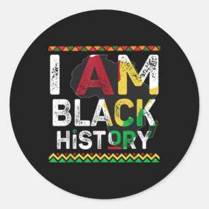 Adesivo Eu Sou Mês da História Negra Desenho Orgulho Afric