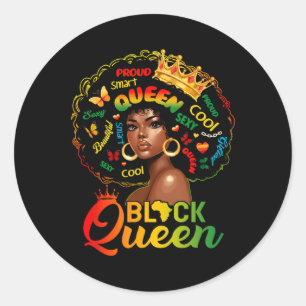 Adesivo Eu Sou Mês da História Negra Mulher Garota Afro Ne