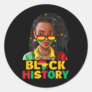 Adesivo Eu Sou Mês da História Negra Mulher Garota Afro Ne
