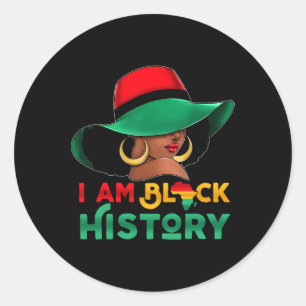 Adesivo Eu Sou Mês da História Negra Mulher Menina Afro Ne