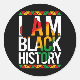 Adesivo Eu Sou Mês da História Negra Orgulho Afro-American