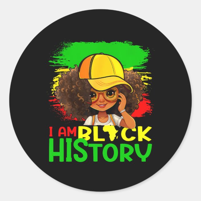 Adesivo Eu Sou Mês da História Negra Rainhas Melanina Negr (Frente)