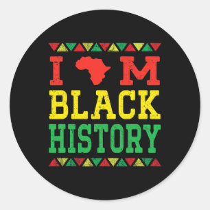 Adesivo Eu Sou Mês da História Negra Raízes Vintage Histór
