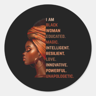 Adesivo Eu Sou Mulher Negra Educada Magia Inteligente Mela