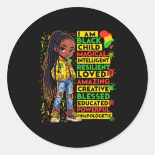 Adesivo Eu sou negra da história da criança mês africano a