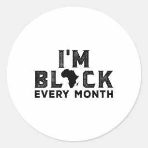 Adesivo Eu sou negro todos os meses de história negra