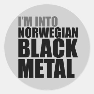 Adesivo Eu sou no metal preto norueguês