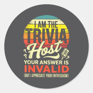Adesivo Eu Sou o Apresentador de Trivia - Jogo de Trivia N