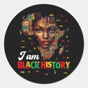 Adesivo Eu sou o Black History Month Map Africa Pride