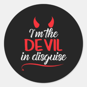 Adesivo Eu sou o diabo no salão do adorador de Satãs disfa
