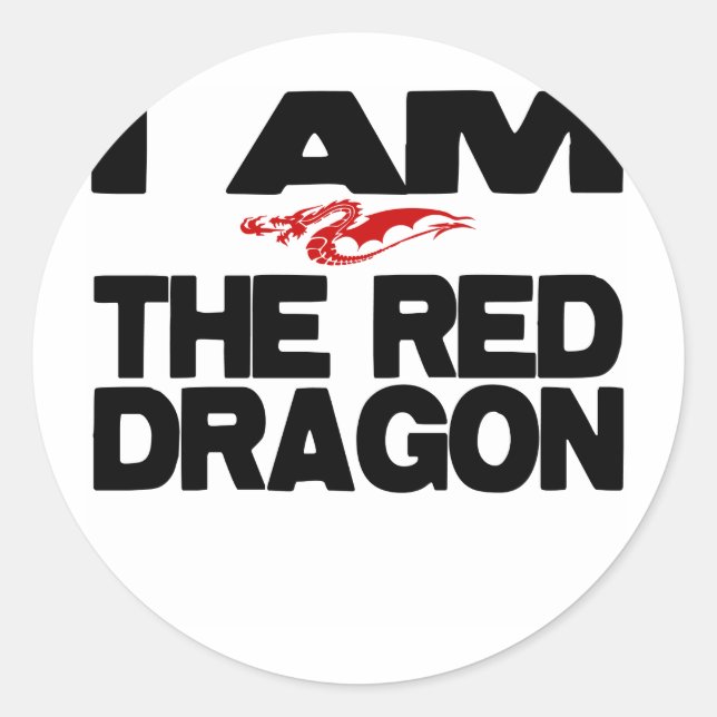 Adesivo Eu sou o Dragão Vermelho (Frente)