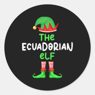 Adesivo Eu sou o Elfo Equatoriano da festa de Natal do Equ