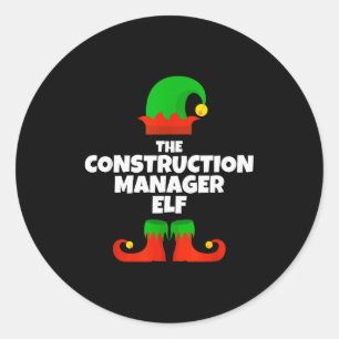 Adesivo Eu Sou O Gerente De Construção Elf Família Pijama