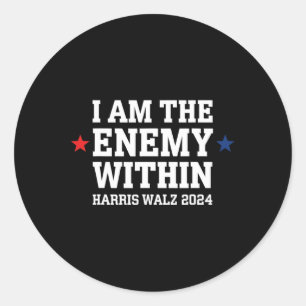 Adesivo Eu Sou O Inimigo Na Votação Trump 2024