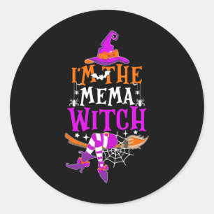 Adesivo Eu sou o Mema Witch Dia de as Bruxas engraçado Fam