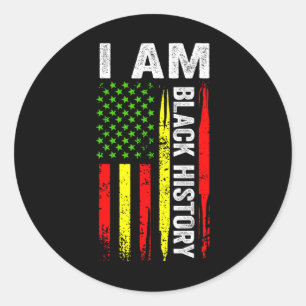 Adesivo Eu Sou O Mês Da História Negra Bandeira Afro-Ameri