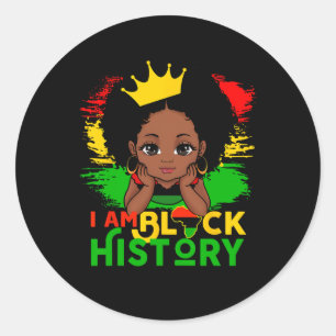 Adesivo Eu Sou O Mês Da História Negra Menina Cute Melanin