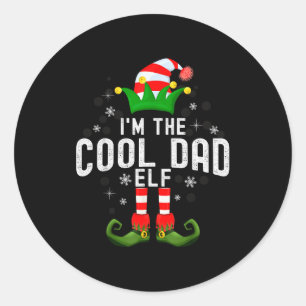 Adesivo Eu Sou O Pai Legal Elfo Natal Família Pjs Fantasia